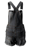 Overalls - Distressed Denim Overalls With Pockets