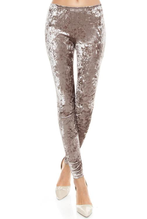 Pants - Crushed Velvet Leggings