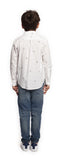 Top - Dex Kids Shoe Print Long Sleeve Button Down Shirt