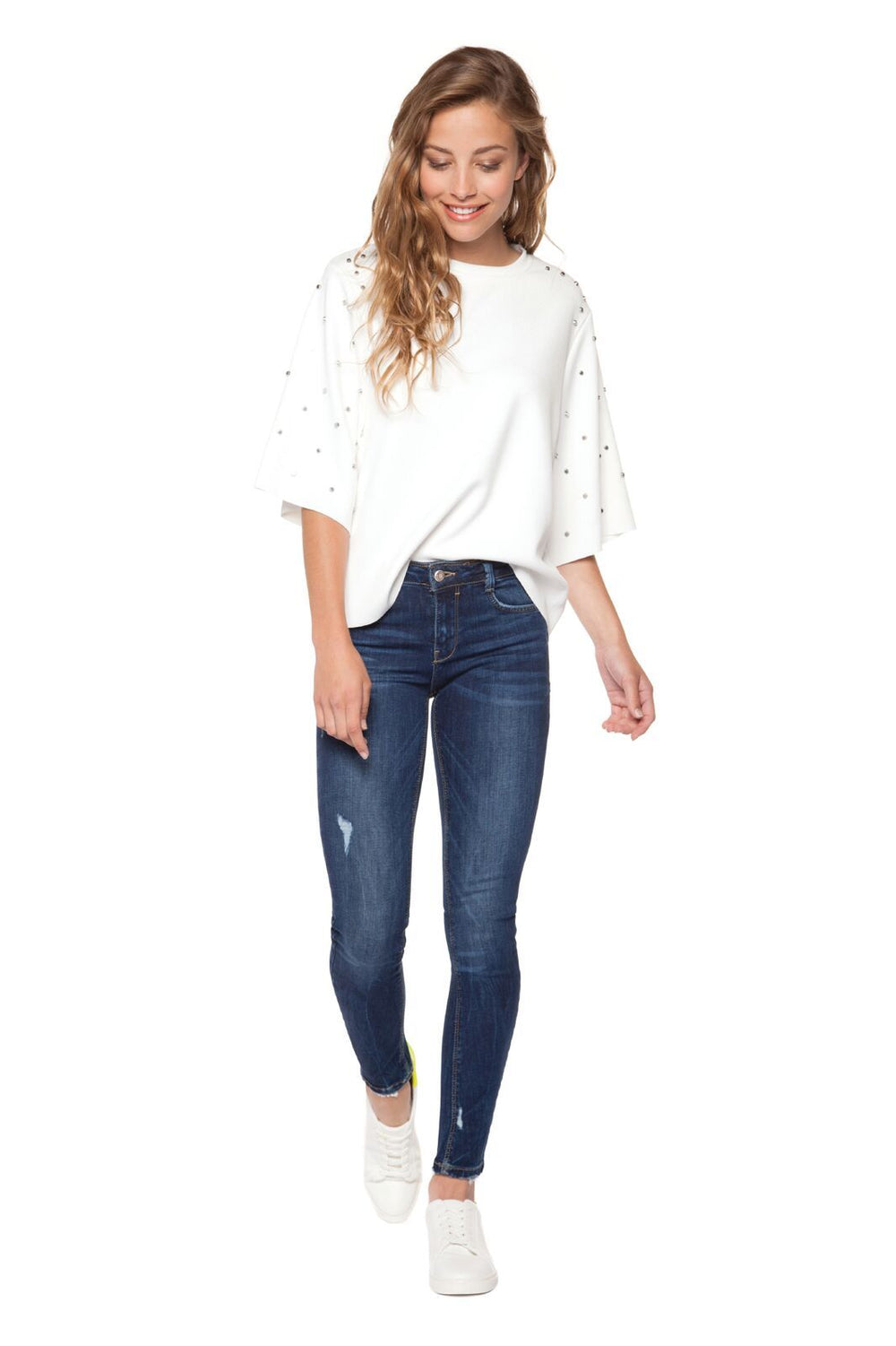 Pants - Dex Raw Slashed Skinny Jeans
