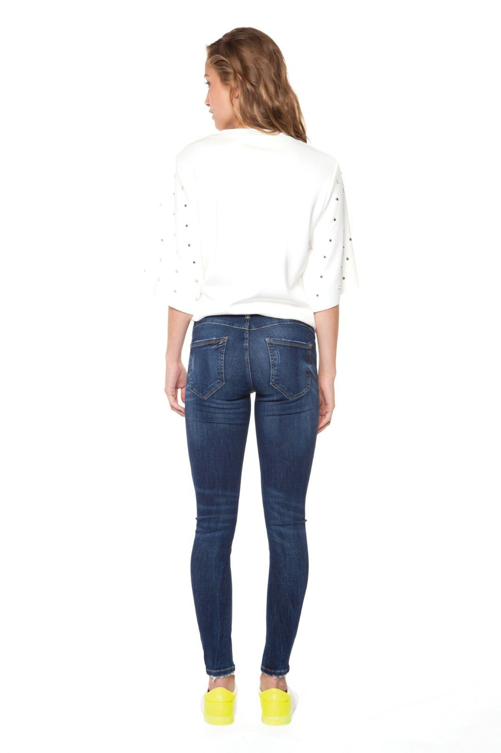 Pants - Dex Raw Slashed Skinny Jeans