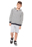 Top - Dex Boys Long Sleeve Stripe Zip Up Hoodie