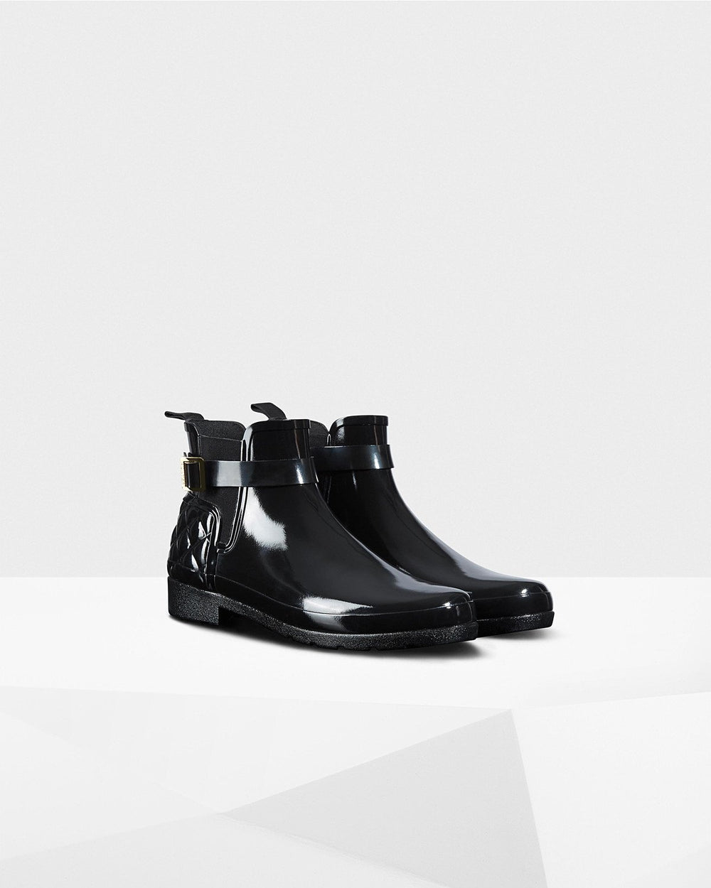 Footwear - Hunter Original Refined Quilted Gloss Chelsea Boots