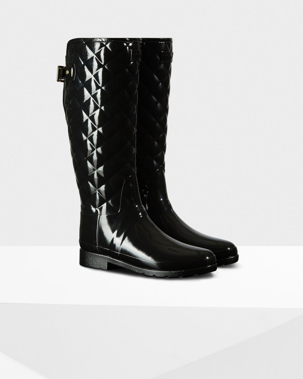 Footwear - Hunter Original Refined Quilted Gloss Rain Boots