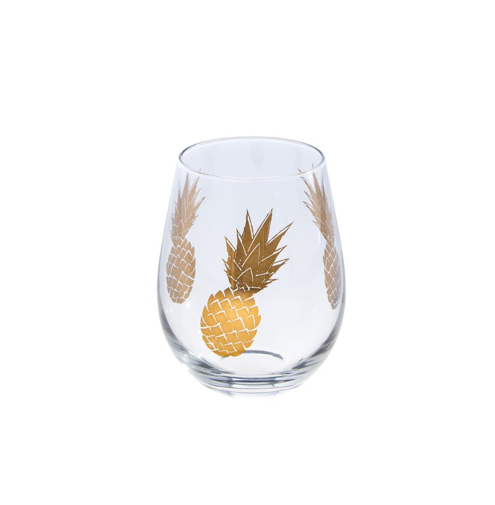 Accessory - Shiraleah Chicago Pineapple Stemless Wine Glass