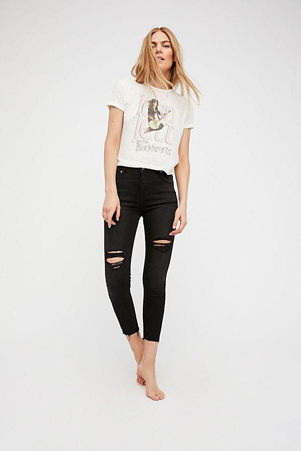 Pants - Free People Shark Bite Skinny Jeans