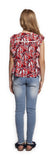 Top - Dex Kids Sleeveless Bird Print Ruffle Detail Top