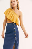 Skirt - Free People Jasmine Buttoned Midi Skirt