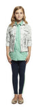 Top - Dex Kids Long Sleeve Graffiti Denim Jacket