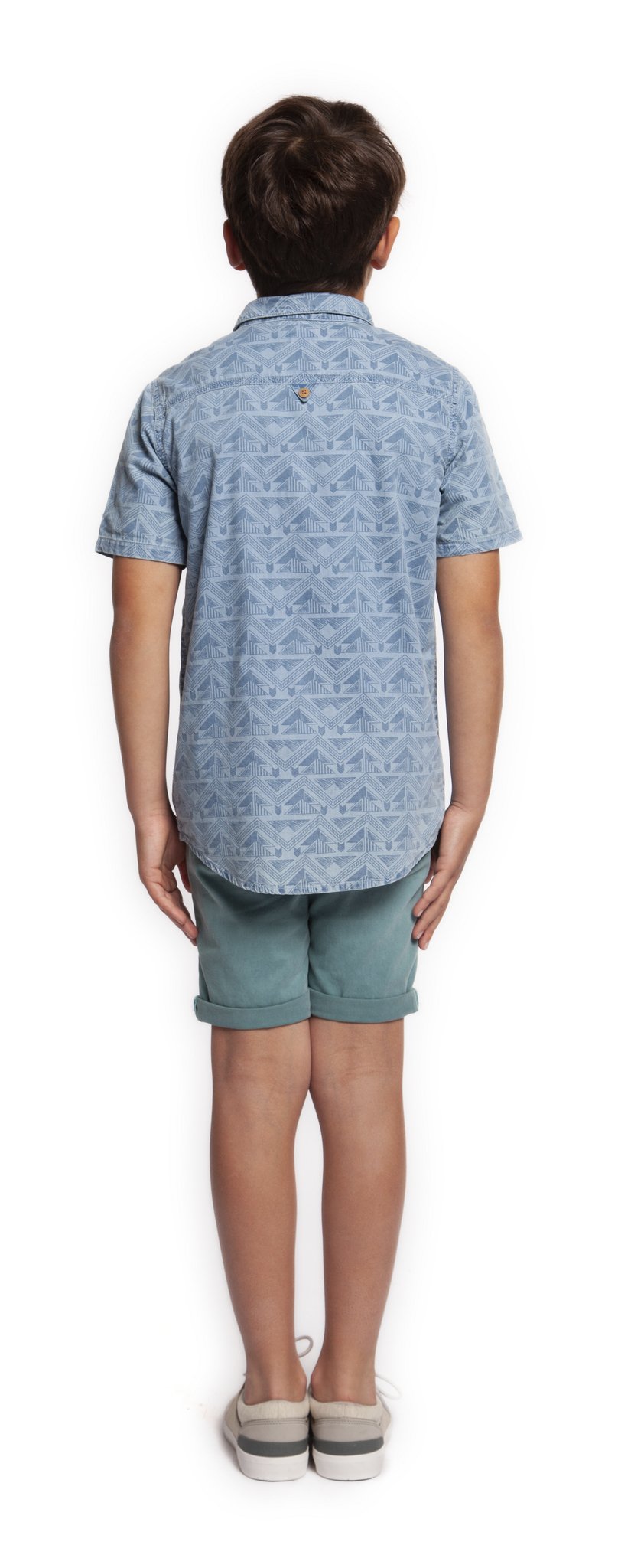 Top - Dex Kids Short Sleeve Aztek Button Front Shirt