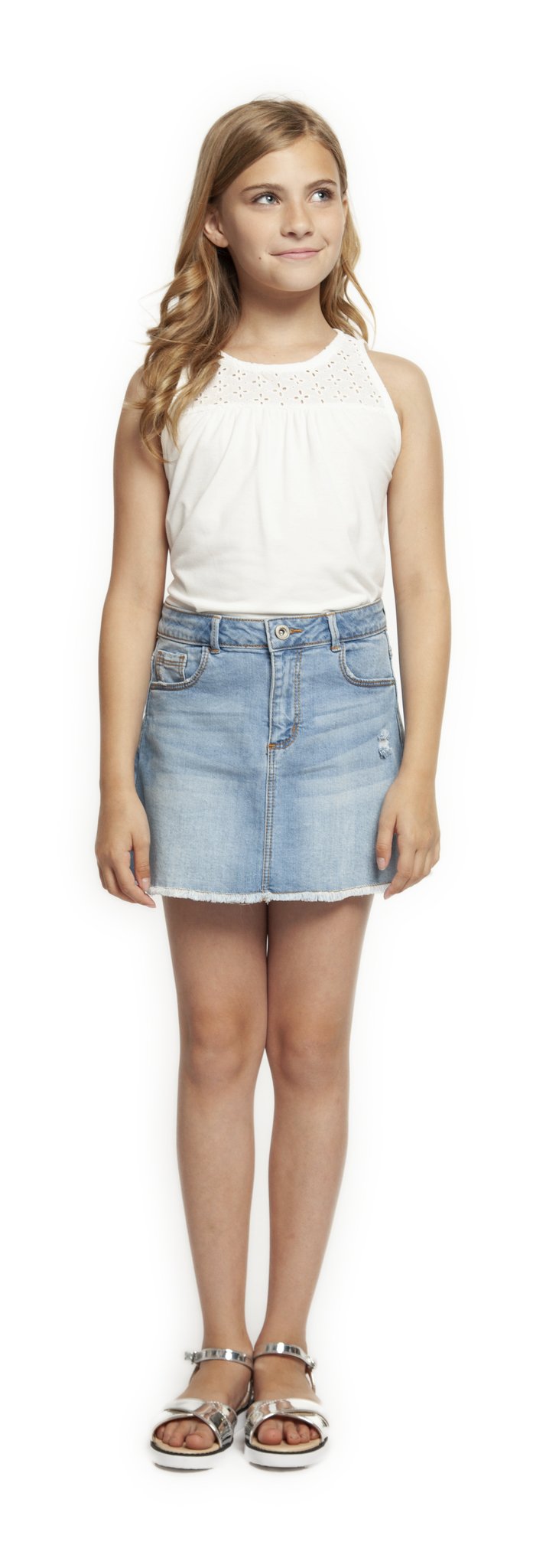 Skirt - Dex Kids A-Line Denim Skirt