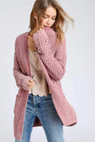 Top - Long Sleeve Pocket Detail Knit Cardigan