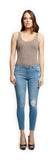 Pants - Dex Distressed Crochet Trim Skinny Jeans