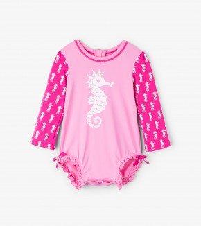 Swimsuit - Hatley Kids Seahorse Mini Rashguard Swimsuit