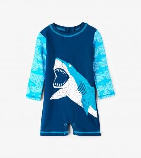 Swimsuit - Hatley Kids Mini Shark Alley One Piece Rashguard