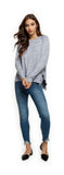 Top - Dex Long Sleeve Scoop Neck Ruffle Pullover