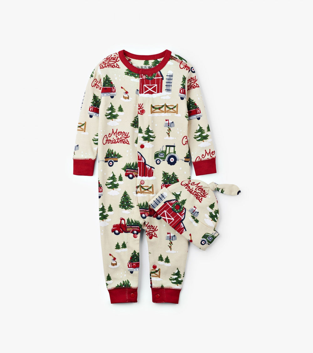 Pyjama - Hatley Kids Country Christmas Coverall & Cap