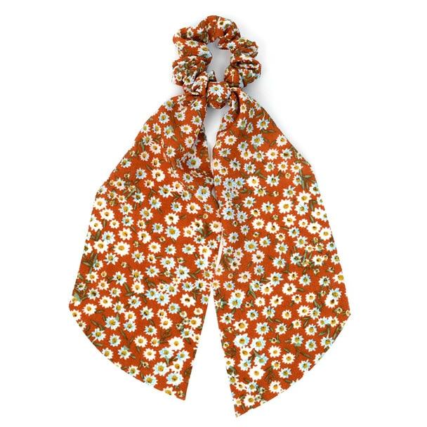 Accessory - Floral Scrunchie Ribbon Hair Tie