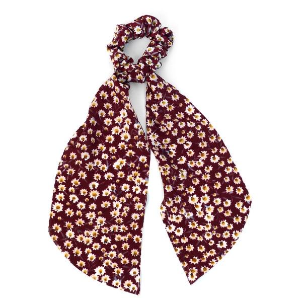 Accessory - Floral Scrunchie Ribbon Hair Tie