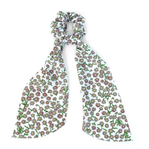 Accessory - Floral Scrunchie Ribbon Hair Tie