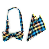 Accessory - Multi-Color Plaid Bow Tie/Hankerchief Set