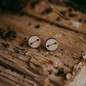 Accessory - Lace Brick Design Single Arrow Wood Studs