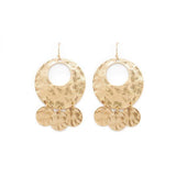 Accessory - Wide Hammered Multi Circle Earrings