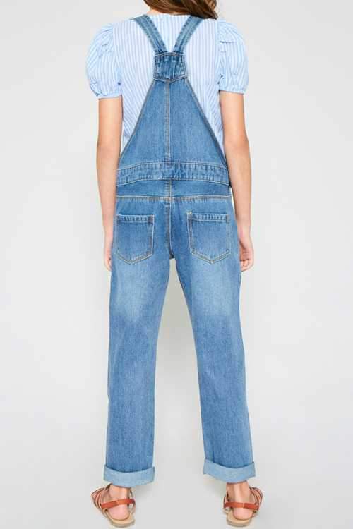 Overalls - Distressed Denim Overalls