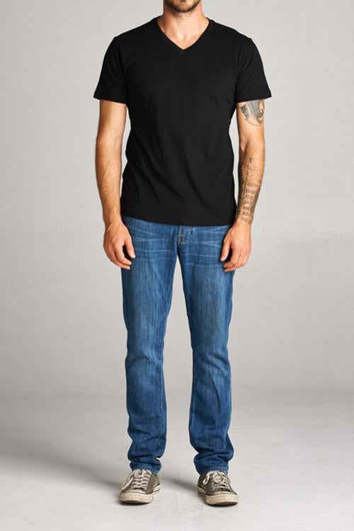 Top -  Solid V-Neck T-Shirt