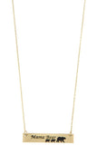 Accessory - Mama Bear Bar Pendant Necklace