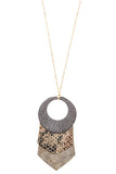 Accessory - Animal Print Pendant Necklace