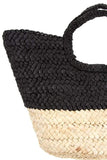 Accessory - Two Tone Straw Bucket Tote Bag