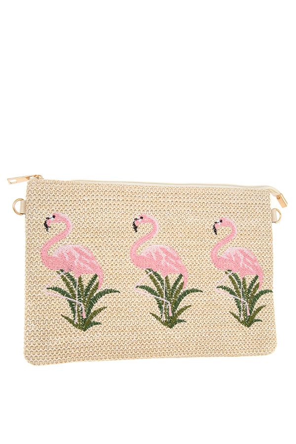 Accessory - Triple Flamingo Accent Clutch