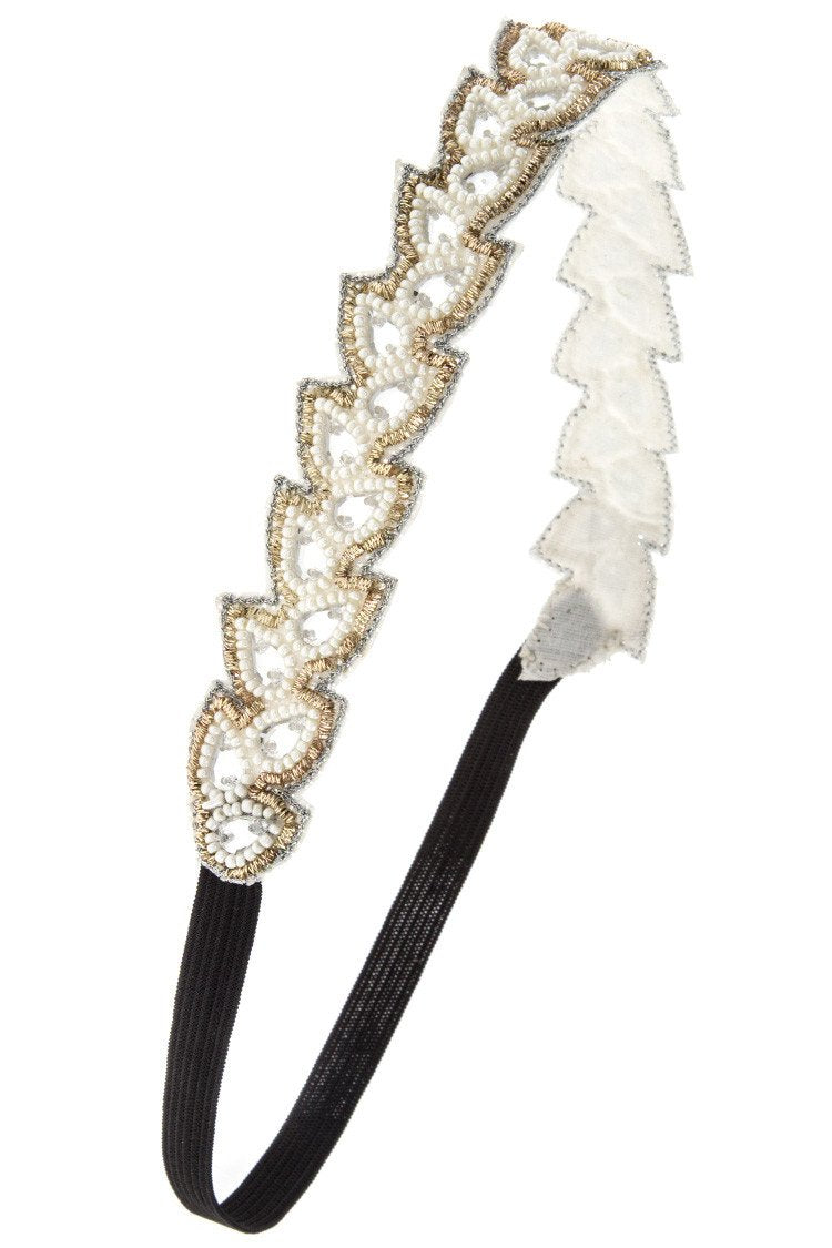 Accessory - Metal and Bead Leaf Headband