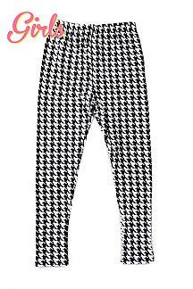 Pants - Girls Houndstooth Print Leggings