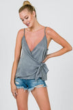 Top - Surplice Self-Tie Detail Top