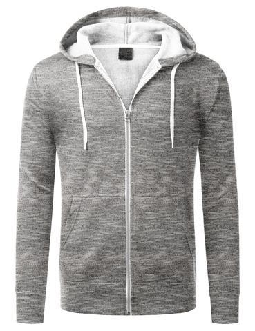 Top - Solid Zip Up Hoodie