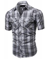 Top - Short Sleeve Western Plaid Shirt