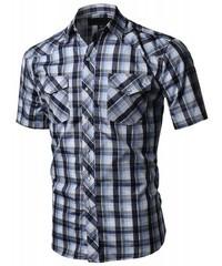 Top - Short Sleeve Western Plaid Shirt