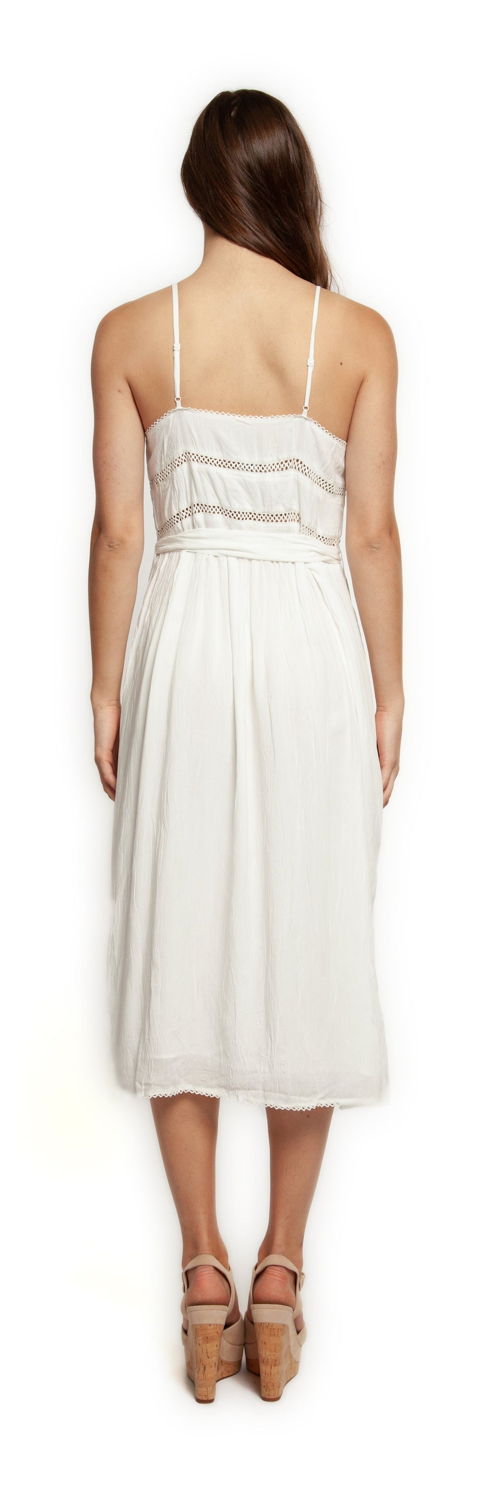 Dress - Dex Trim Insert Self Tie Midi Dress