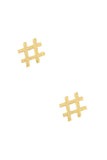 Accessory - Hashtag Post Earrings