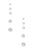 Accessory - CZ Stone Round Framed Post Earrings