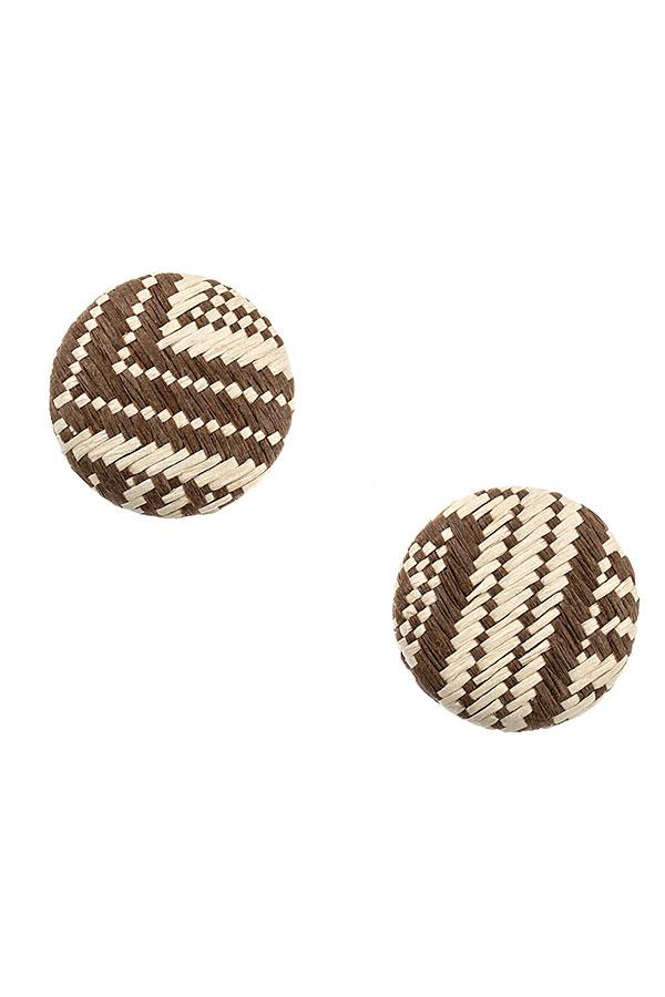 Accessory - Woven Round Post Earrings