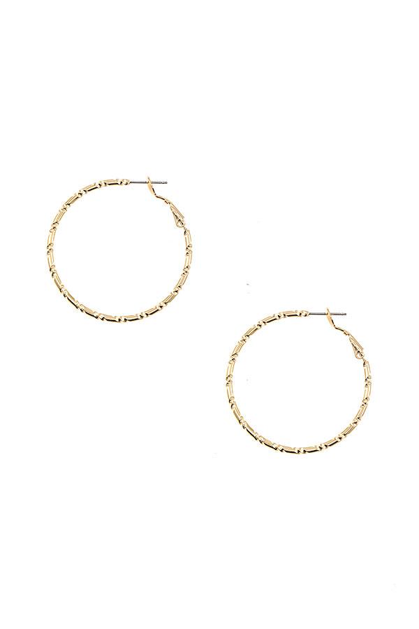 Accessory - Twist Cut Hoop Earrings