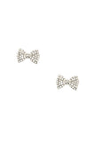Accessory - Rhinestone Pave Bow Post Earrings