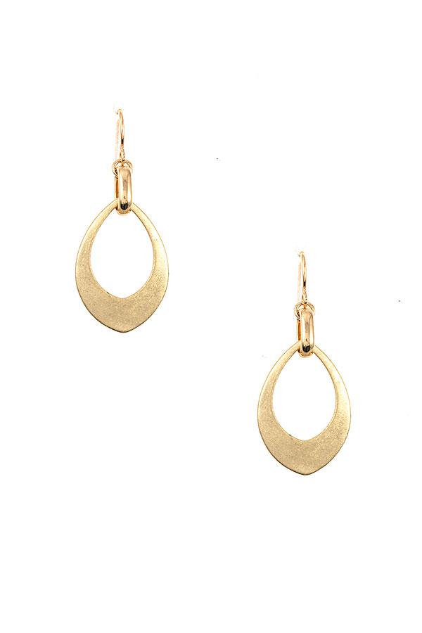 Accessory - Brushed Metal Drop Earrings