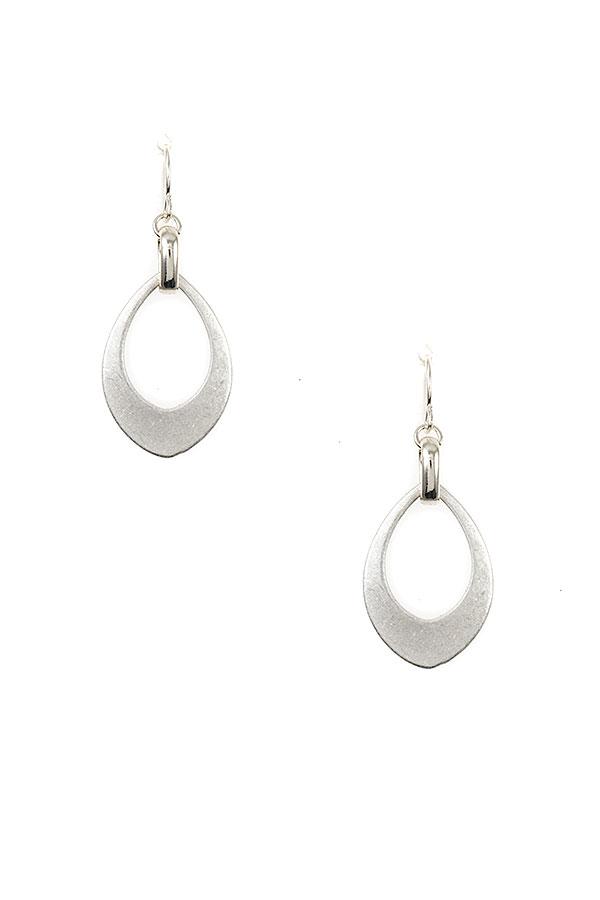 Accessory - Brushed Metal Drop Earrings