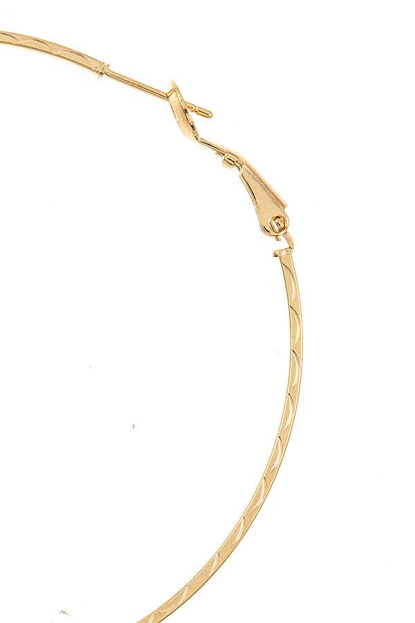 Accessory - Large Detailed Hoop Earrings
