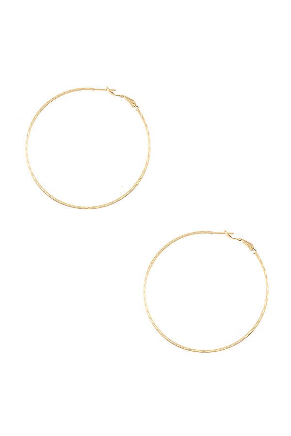 Accessory - Large Detailed Hoop Earrings