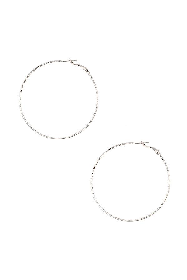 Accessory - Large Detailed Hoop Earrings